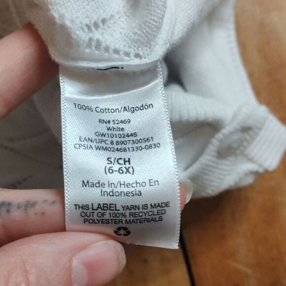 Wonder Nation Size 6 White Knit Cardigan Sweater cotton Neutral - Picture 6 of 6